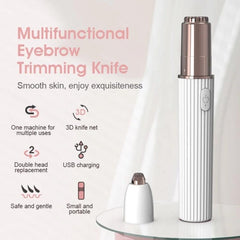 Portable Electric Eyebrow Trimmer with Multi-Function 3D Blade