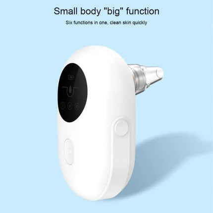 Woodpecker Blackhead Vacuum Tool Gold For Home Pore Cleansing - compact white/gold device for nose and cheek pore extraction