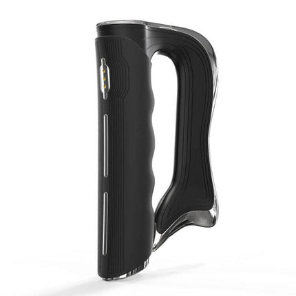 Electric Neck Massager With Vibration For Neck Muscles shown in black ergonomic handheld design targeting neck tension with micro-current and vibration