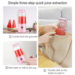 Portable USB Rechargeable Juicer & Blender with Fruit Squeeze Function