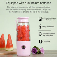 Portable USB Rechargeable Juicer & Blender with Fruit Squeeze Function