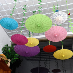 Creative Indoor Paper Umbrella Wall Decoration for Classrooms and Corridors - 30cm Diameter