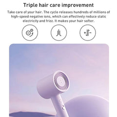 Xiaomi Mijia H301 Negative Ion Fast-Drying Electric Hair Dryer with US Plug