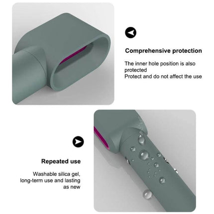 Dyson Airwrap Silicone Case Shockproof For Everyday Use protective washable silicone cover showing waterproof droplets and snug fit