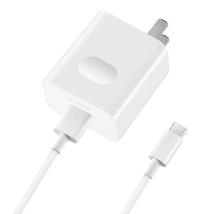 Essential Huawei Wall Charger for Daily Mobile Device Use - white 40W USB-C fast charging adapter with cable