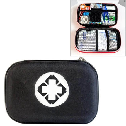 25 In 1 EVA Emergency Survival Kit For Car And Home Use - compact waterproof black nylon first aid pouch with organized mesh compartments