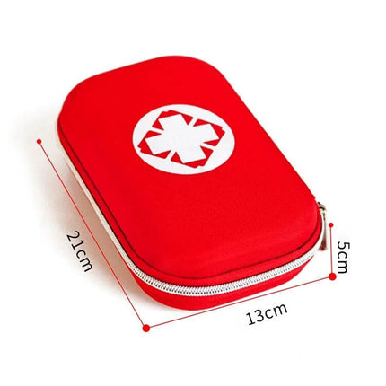 25 In 1 EVA Emergency Survival Kit For Car And Home Use - compact red waterproof nylon first aid pouch 21x13x5cm for travel and home