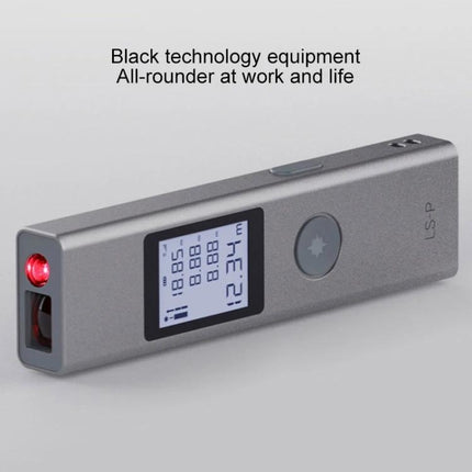 Xiaomi Youpin Portable Laser Distance Measurer with 40m Range handheld gray device showing digital display and laser aperture