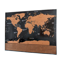 Interactive Scratch-Off World Map with National Flags - 82.6 x 59.5cm