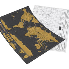 Interactive Scratch-off World Map for Education and Exploration, 82.5 x 59.3cm