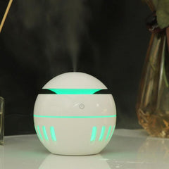 Sky Blue Wood Grain Aromatherapy Humidifier with Remote Control and Seven Color LED Light