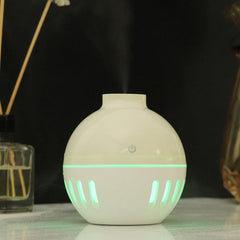 Sky Blue Wood Grain Aromatherapy Humidifier with Remote Control and Seven Color LED Light