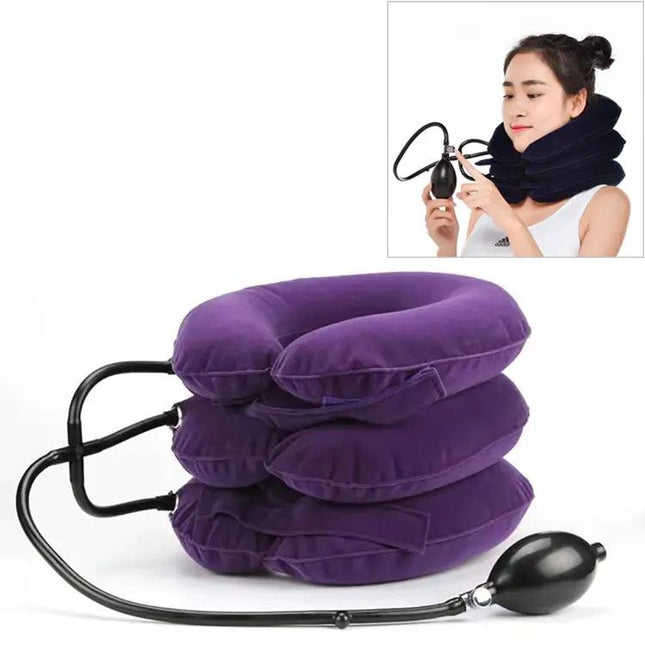 Full Cashmere Cervical Traction Instrument For Neck Relief Black | Syndmart
