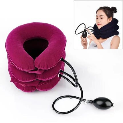 Full Cashmere Cervical Traction Instrument For Neck Relief Black