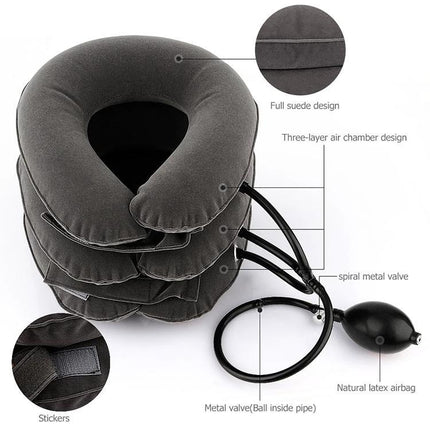 Full Cashmere Cervical Traction Instrument For Neck Relief Black