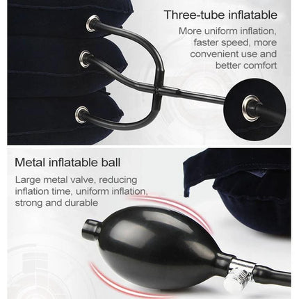 Full Cashmere Cervical Traction Instrument For Neck Relief Black