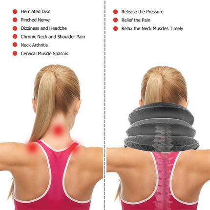 Full Cashmere Cervical Traction Instrument For Neck Relief Black