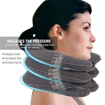 Full Cashmere Cervical Traction Instrument For Neck Relief Black