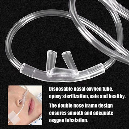 Household Disposable Double-Hole Nasal Oxygen Tube 2m transparent polymer single-use tubing for home overnight oxygen therapy