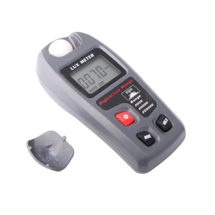 Portable Digital Lux Meter for Home and Workplace Use - handheld light meter showing digital display and sensor for measuring lux