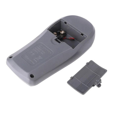 Portable Digital Lux Meter for Home and Workplace Use showing open battery compartment and back cover