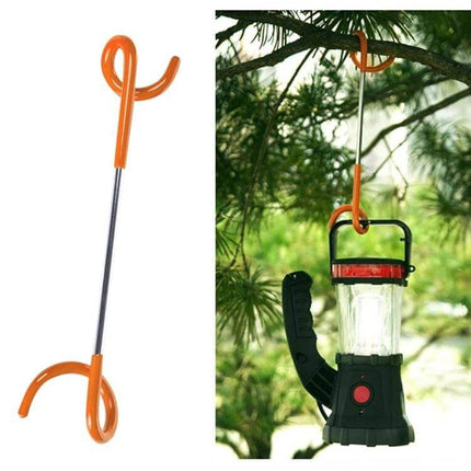 S Type Two Way Spiral Outdoor Camping Tent Light Hook Stainless Steel hanging lantern from tree with rubberized coated spiral hook