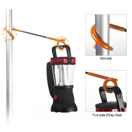 S Type Two Way Spiral Outdoor Camping Tent Light Hook Stainless Steel - stainless steel S-type two-way spiral hook with rubberized non-slip coating holding camping lantern