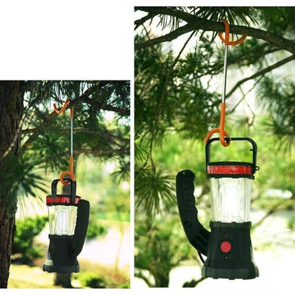 S Type Two Way Spiral Outdoor Camping Tent Light Hook Stainless Steel holding lantern from tree branch with rubberized grip for secure outdoor mounting