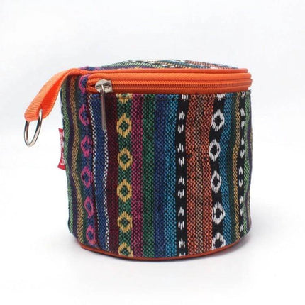 Ethnic Style Cloth Tissue Case 14.5 x 13 cm For Camping And Home Use - colorful ethnic polyester zip tissue holder for camping and desk