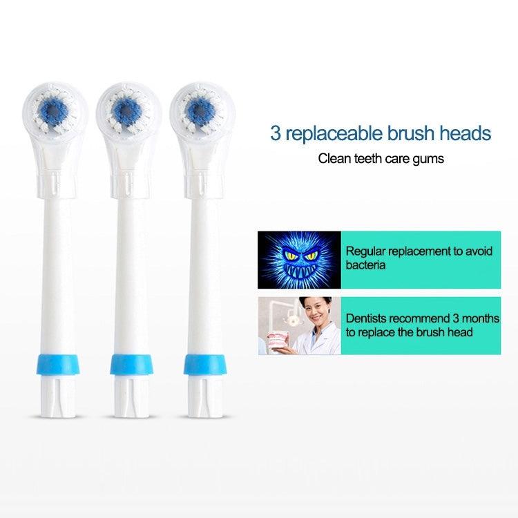 Dual-Action Waterproof Electric Toothbrush Set with 4 Replacement Heads & Charging Base, 8500 RPM