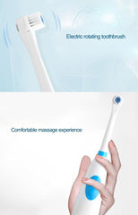 Dual-Action Waterproof Electric Toothbrush Set with 4 Replacement Heads & Charging Base, 8500 RPM