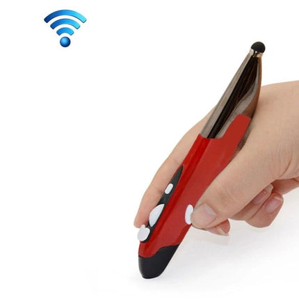 Ergonomic Pen-Style Handheld Wireless Mouse for Daily Computing - red pen-style wireless mouse held for presentations and precise cursor control