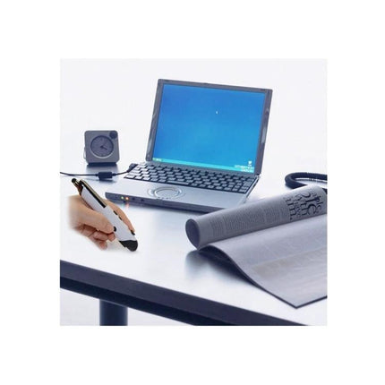 Pen-Style Wireless Handheld Mouse for Presentations and Meetings used to control slides and cursor at a laptop during a meeting