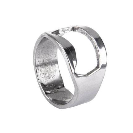 Ring Style Metal Bottle and Can Opener Set, 10 Pieces - single metal ring-style bottle and can opener, compact durable design