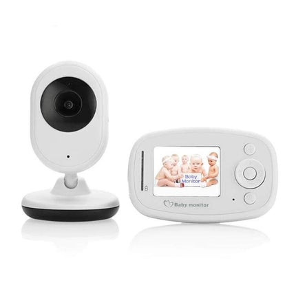 Wireless Baby Monitor with Night Vision for Secure Infant Monitoring - white camera and 2.4-inch TFT LCD parent unit with two-way audio and temperature display