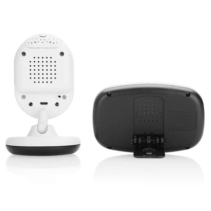 Wireless Baby Monitor with Night Vision for Secure Infant Monitoring showing front camera and parent display with 2.4-inch screen, two-way audio and temperature detection