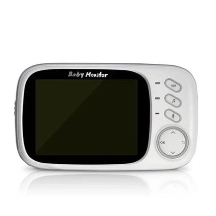 Wireless Baby Monitor with Night Vision and Two-Way Communication - compact white parent unit with LCD screen and controls