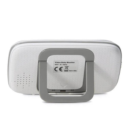 Wireless Baby Monitor with Night Vision and Two-Way Communication showing rear view with stand and speaker, ideal for nursery monitoring