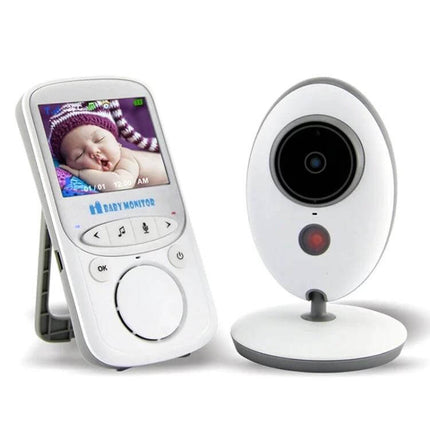 Wireless Baby Monitor with Two-Way Talk and Night Vision for Baby Monitoring showing parent monitor screen and camera unit