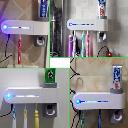 Toothbrush Sterilizer Holder Wall Mounted For Bathrooms