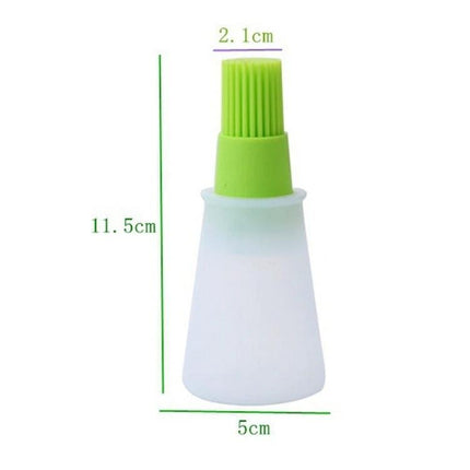 Kitchen Silicone Oil Brush Bottle 70ml — compact 70ml silicone oil brush bottle with food-grade brush head and dust-proof cap for cooking and glazing