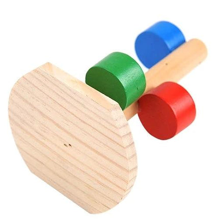 Colorful Wooden Ladder Toy for Small Pets in Daily Cages natural wooden ladder with red green blue rungs for hamster gerbil cage