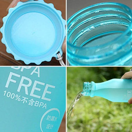 Plastic Beverage Bottle 550ml For Everyday Hydration - 100% BPA-free PC plastic bottle with leak-proof silicone O-ring, suitable for hot and cold drinks