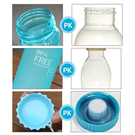 Plastic Beverage Bottle 550ml For Everyday Hydration - blue BPA-free PC plastic bottle with leak-proof cap and silicone O-ring, for hot and cold drinks