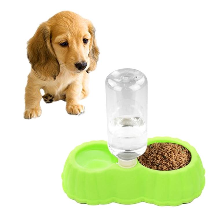 Pumpkin-Shaped Dual Pet Feeding Station with Automatic Water Dispenser - Size S