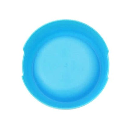Simple Pet Bowl for Everyday Cat and Dog Feeding - blue PP round bowl for easy floor feeding and spill reduction