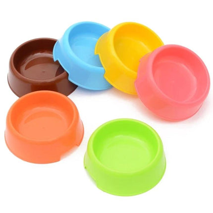 Simple Pet Bowl for Everyday Cat and Dog Feeding - colorful PP plastic feeding bowls for cats and dogs, non-slip everyday pet dish