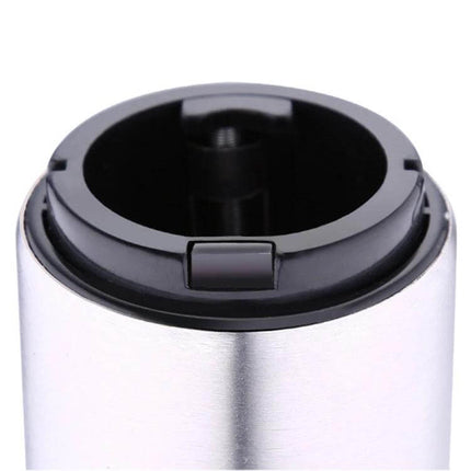 Magnetic Automatic Beer Bottle Opener Stainless Steel close-up showing stainless body and magnetic cap catcher for bar and home use
