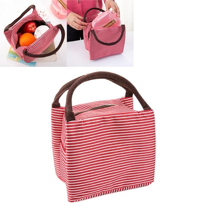 Stylish Insulated Lunch Tote Bag with Double Handles for Food Storage and Preservation, Size: 23x17x15cm