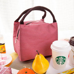 Stylish Insulated Lunch Tote Bag with Double Handles for Food Storage and Preservation, Size: 23x17x15cm